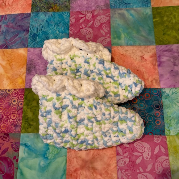 Handmade Crochet Bootie Slippers - Picture 4 of 5